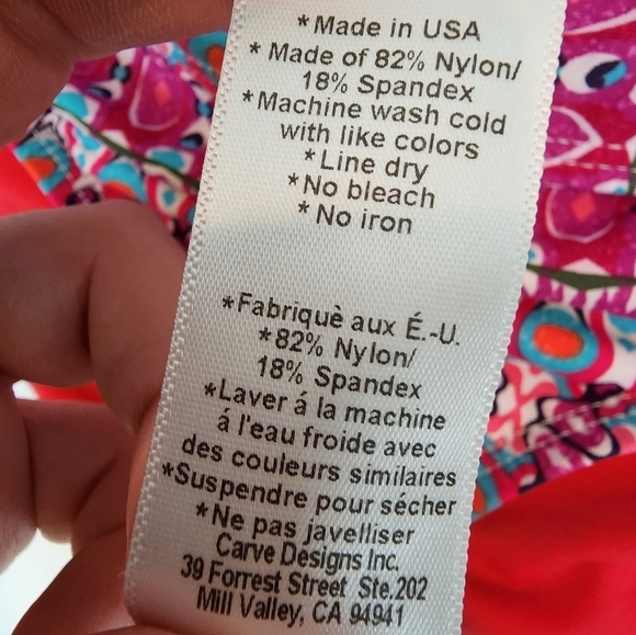 Title Nine Pink Teal Low Rise Hipster Bikini Bottom Swimsuit Boho Cat Eye sz‎ Lg - Picture 5 of 7